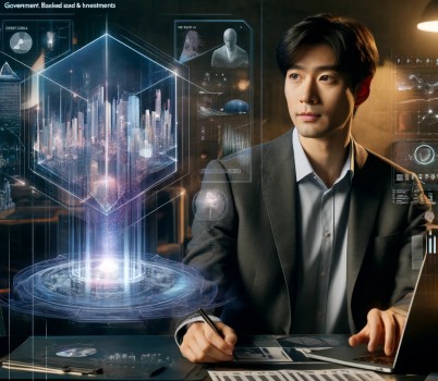 DALL·E 2025-04-21 10.15.30 - A cinematic, ultra-realistic image of a Korean man in his 30s wearing business casual clothes, reviewing metaverse fund policies for 2025. He is sitti.jpg width: 100%; height : 150px