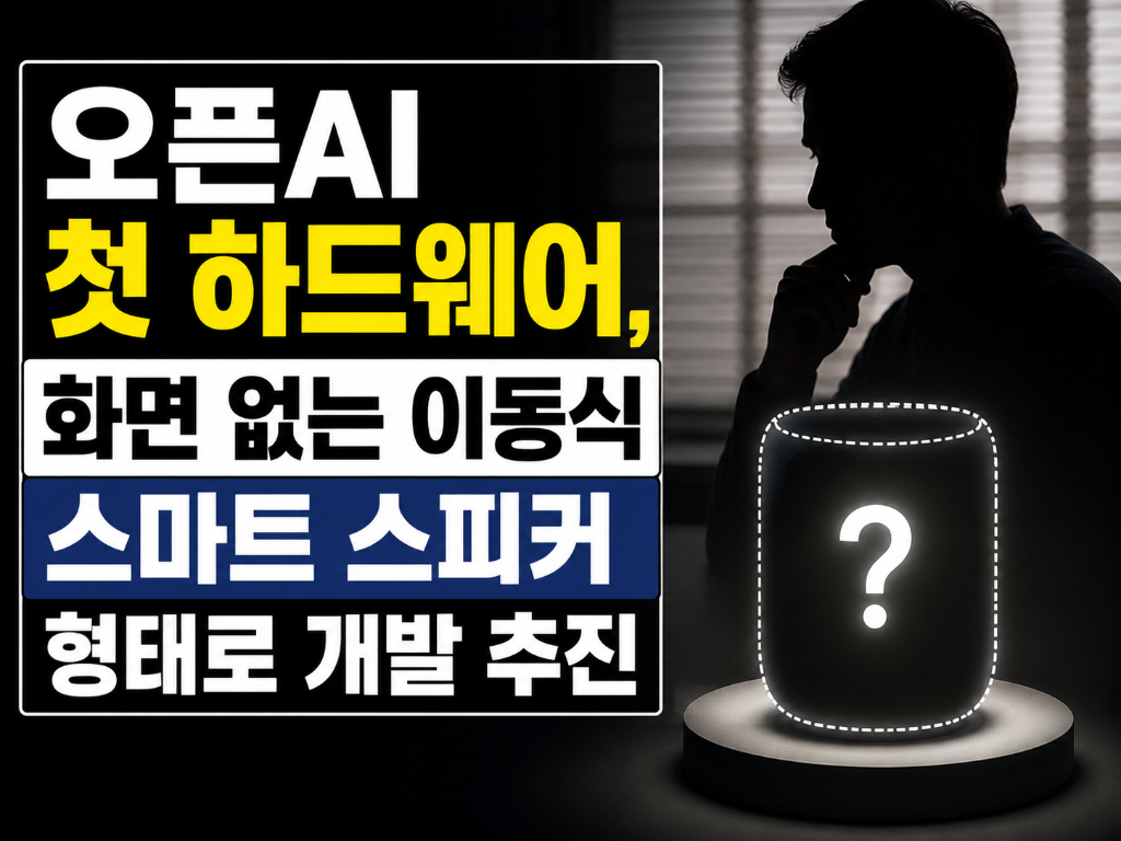 오픈AI 첫 하드웨어, 화면 없는 이동식 스마트 스피커 형태…