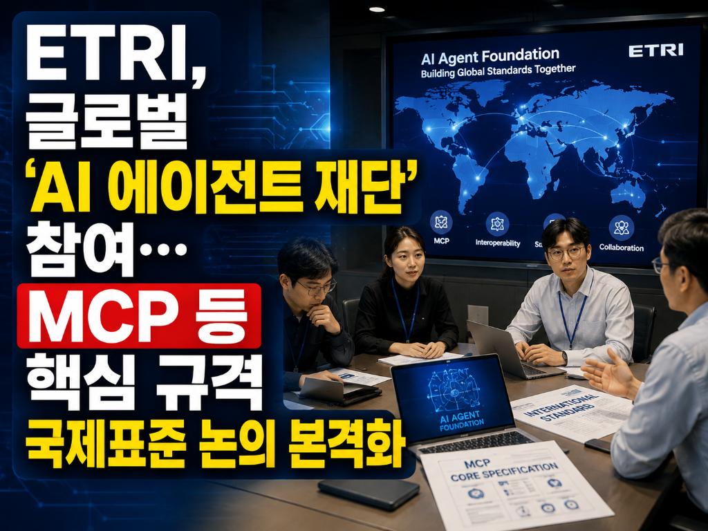 ETRI, 글로벌 ‘AI 에이전트 재단’ 참여…MCP 등 핵…