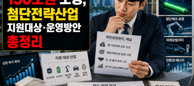 국민성장펀드 150조원 조성, 첨단전략산업…