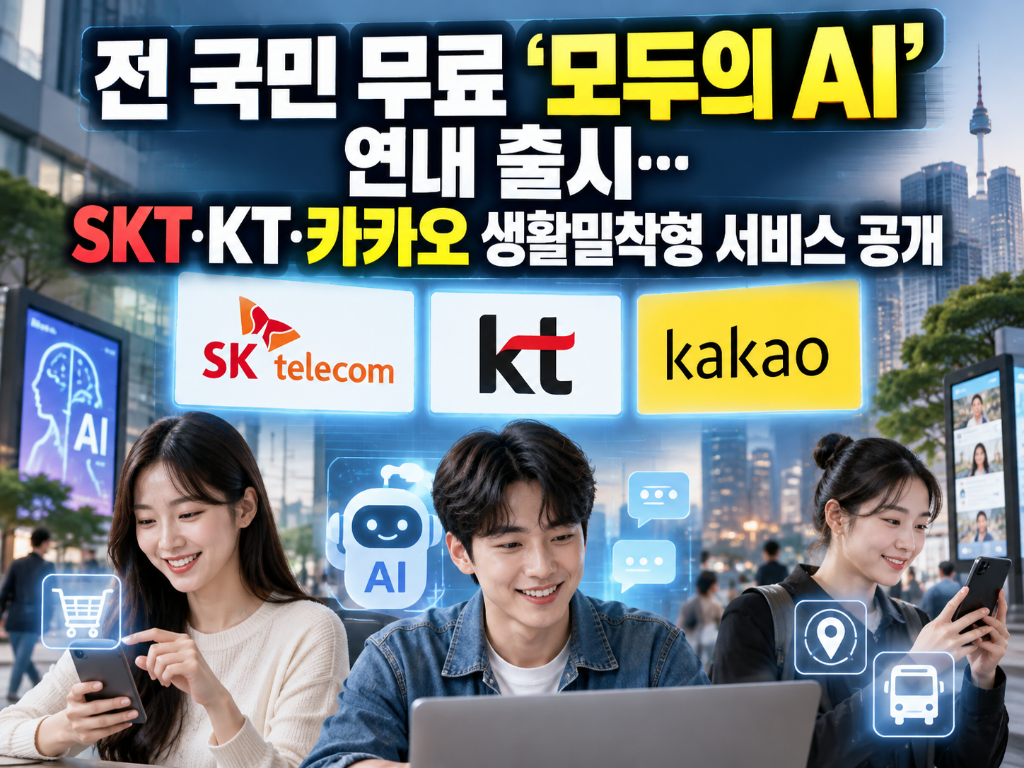 전 국민 무료 ‘모두의 AI’ 연내 출시…SKT·KT·카카오…