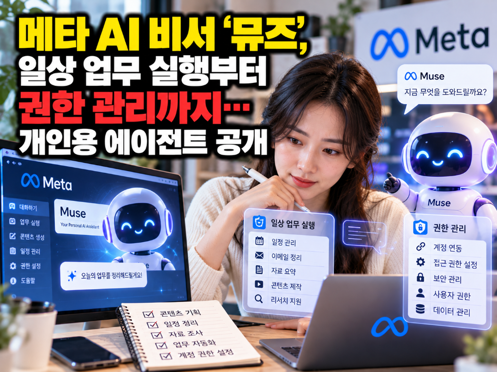 메타 AI 비서 ‘뮤즈’, 일상 업무 실행부터 권한 관리까지…