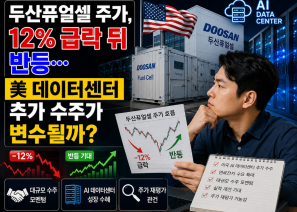 두산퓨얼셀 주가, 12% 급락 뒤 반등…美…